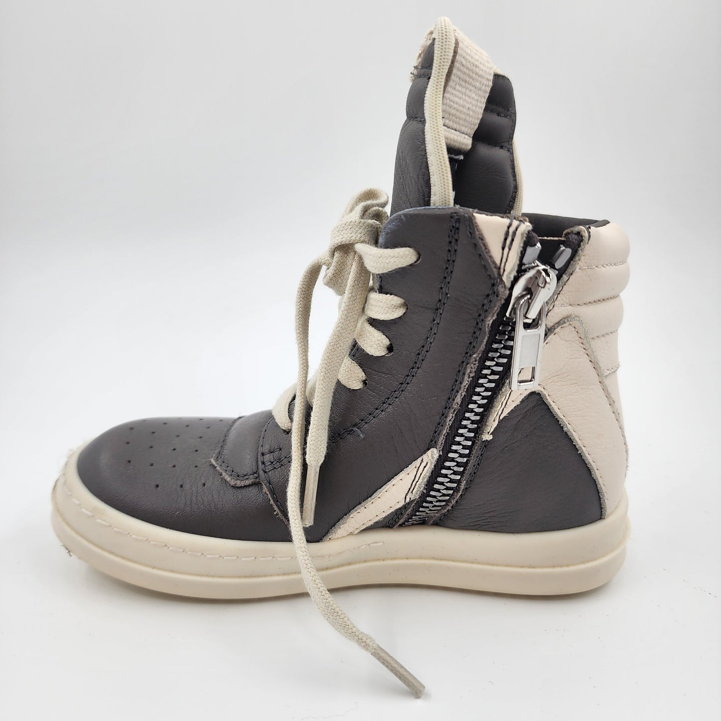 Rick Owens Geobasket Kids Grey Sneakers - EU 24, 2 Years