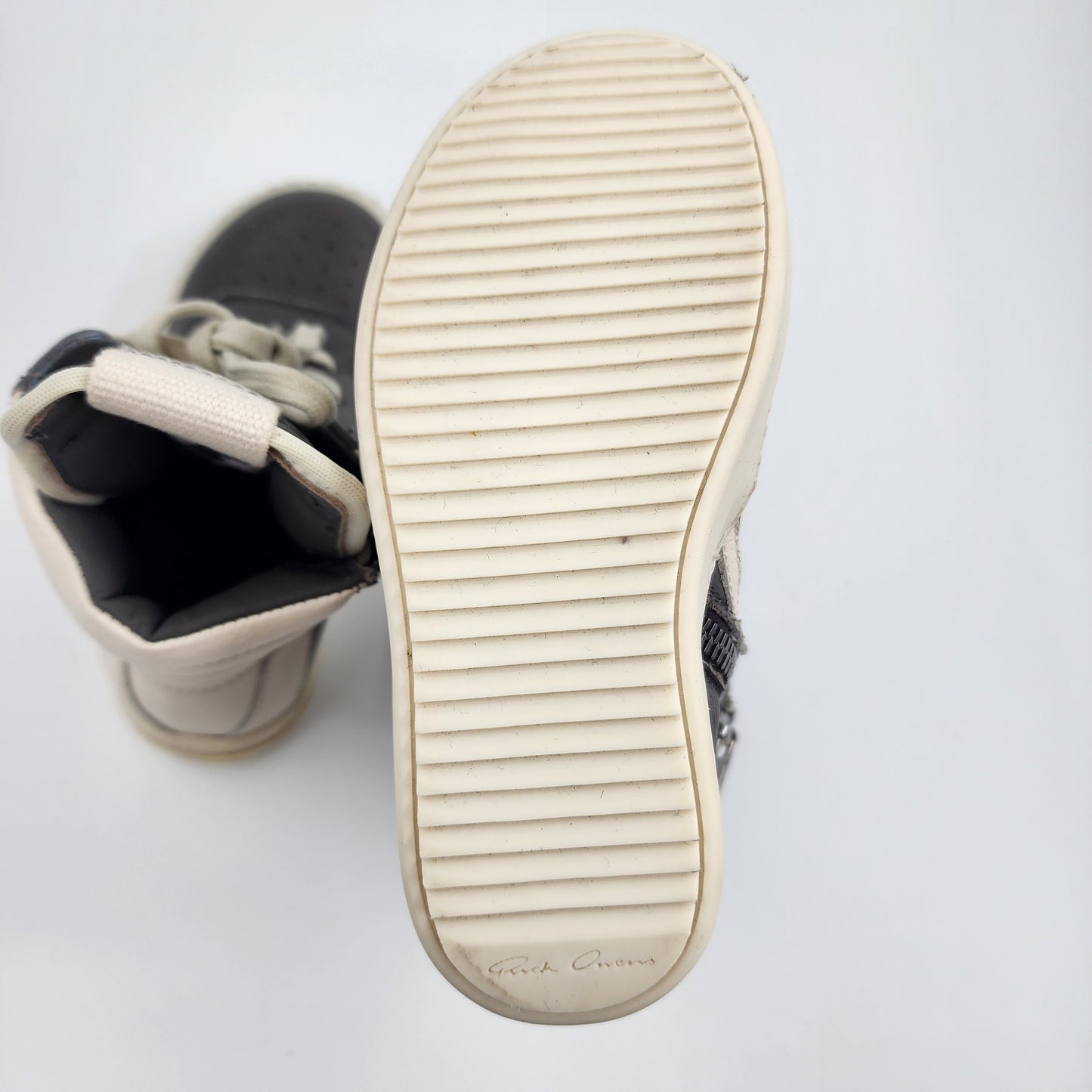 Rick Owens Geobasket Kids Grey Sneakers - EU 24, 2 Years