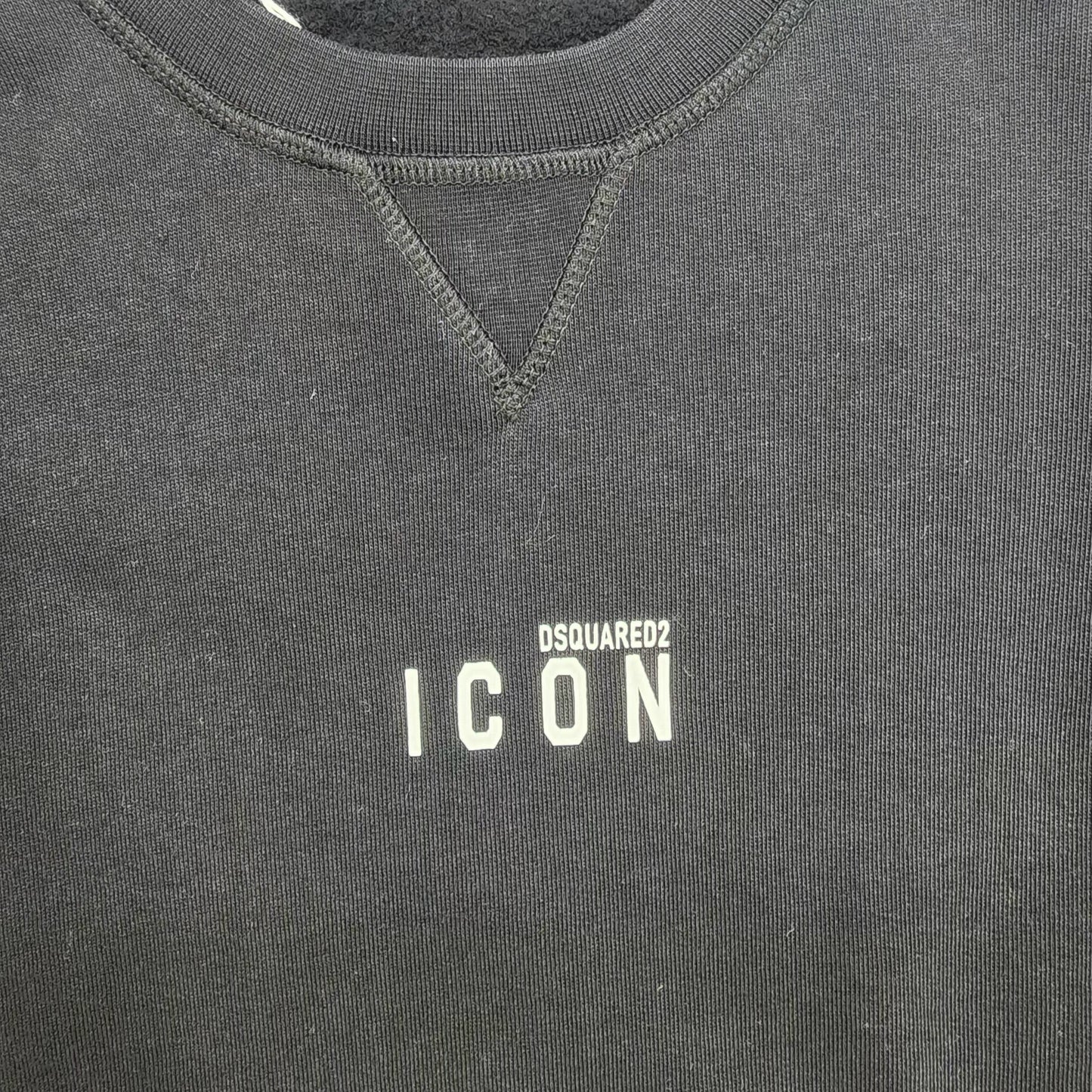 Dsquared2 Icon Logo Print Black Sweatshirt - M