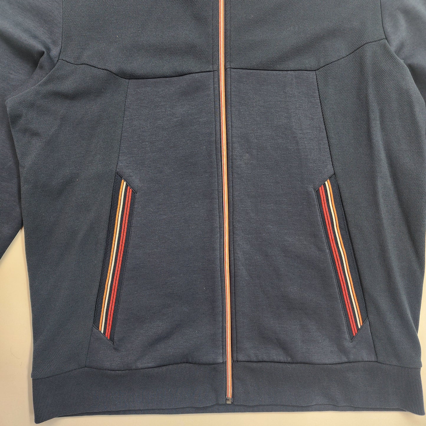 Hugo Boss Navy Blue Zip Up Men's Hooded Sweatshirt - Size XL