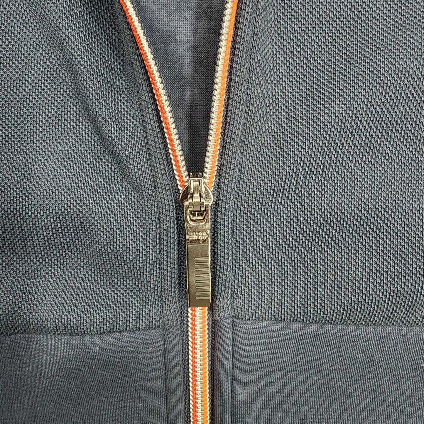 Hugo Boss Navy Blue Zip Up Men's Hooded Sweatshirt - Size XL