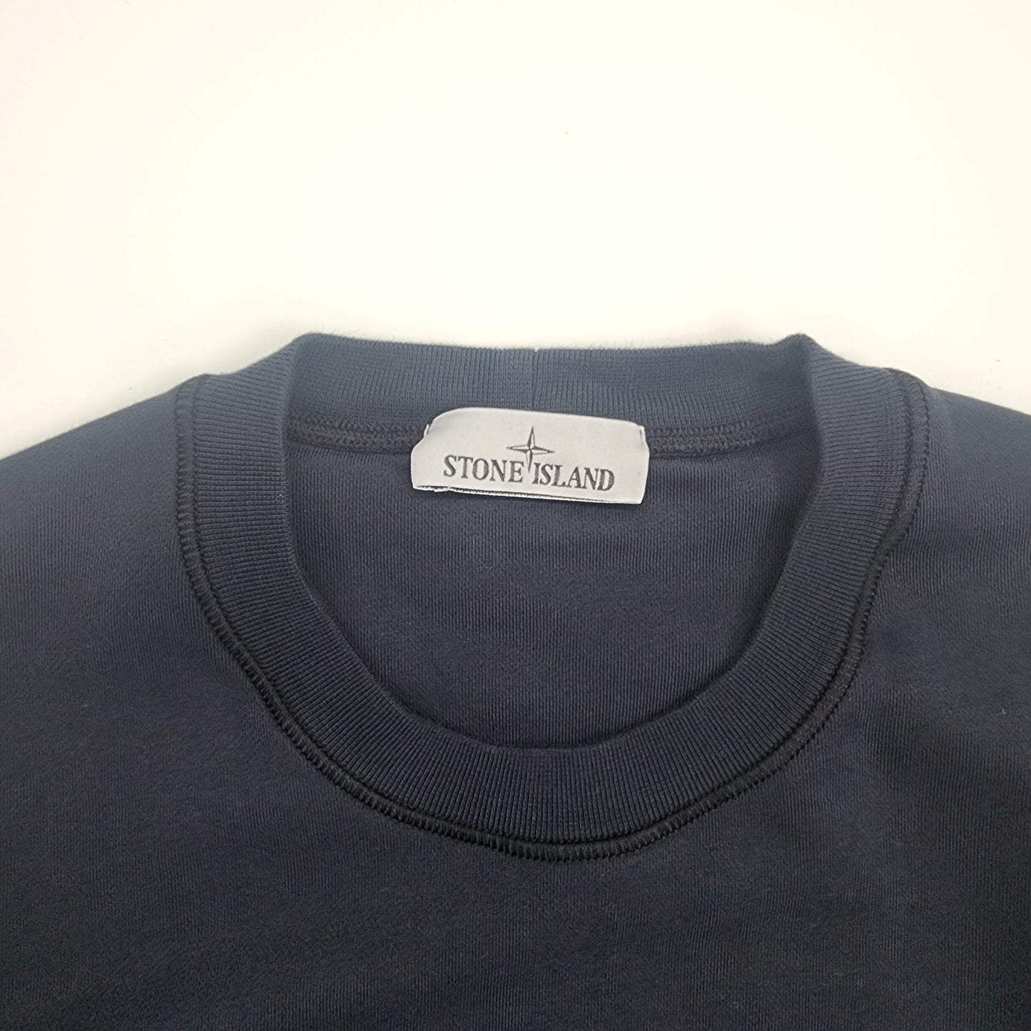 Stone Island Compass-Bagde Dark Blue Men's Sweatshirt - Size L