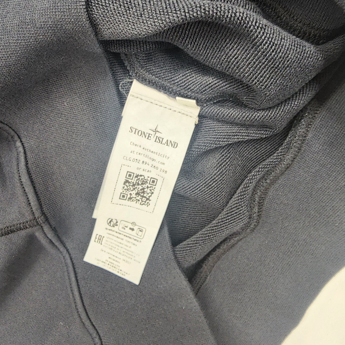 Stone Island Compass-Bagde Dark Blue Men's Sweatshirt - Size L