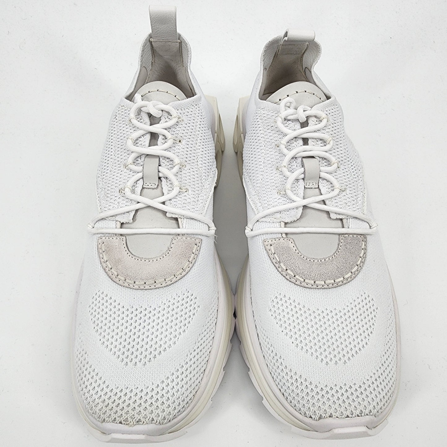 Ferragamo Knitted Running White Trainer Men - Size UK 9