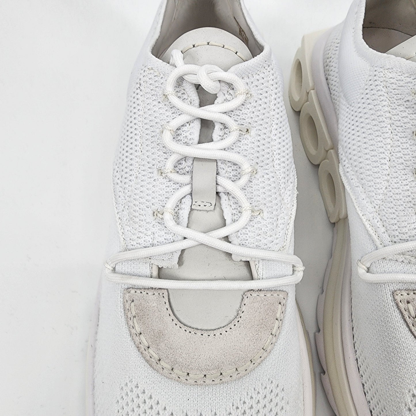 Ferragamo Knitted Running White Trainer Men - Size UK 9