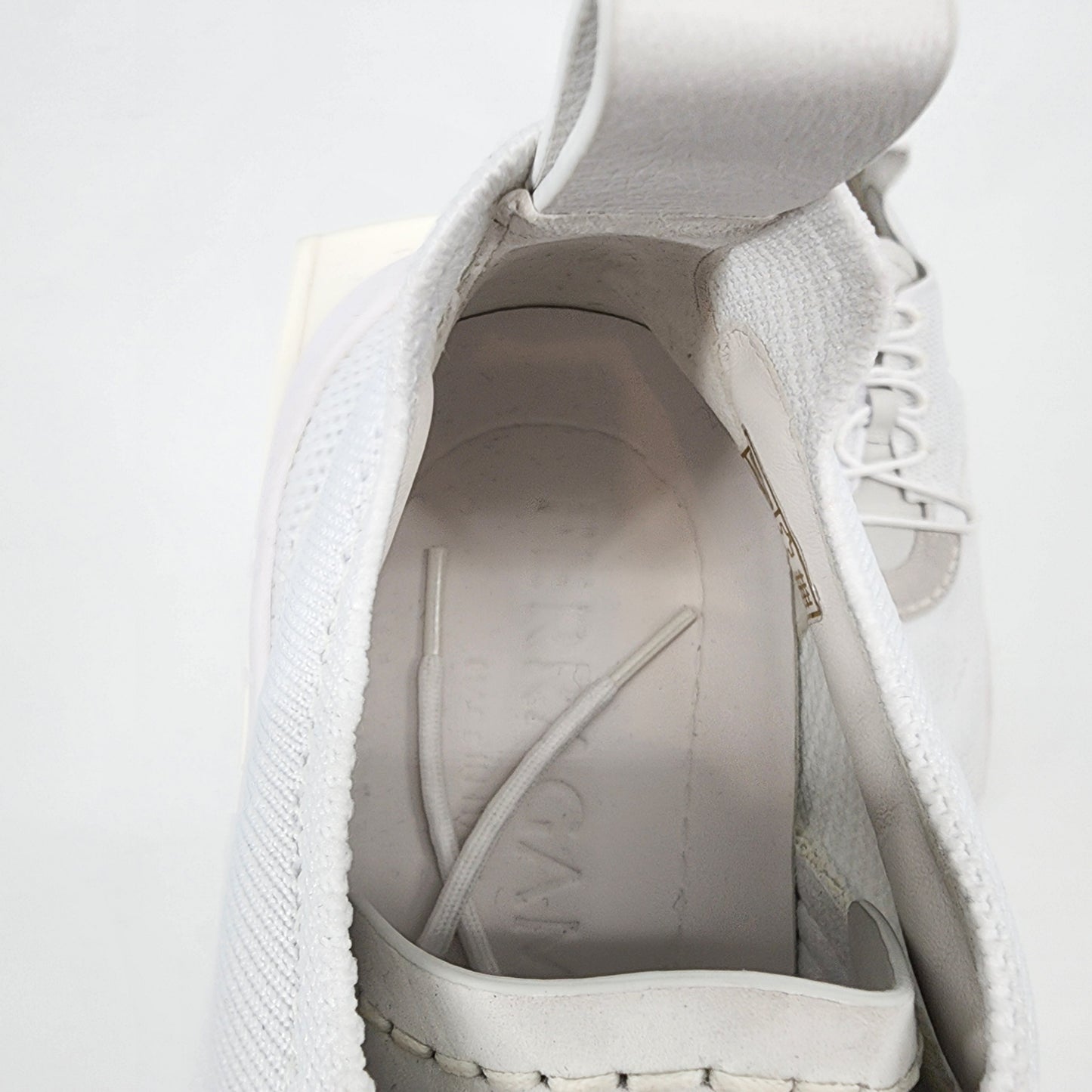 Ferragamo Knitted Running White Trainer Men - Size UK 9