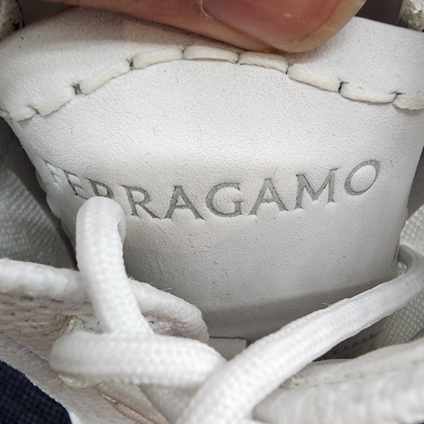 Ferragamo Knitted Running White Trainer Men - Size UK 9