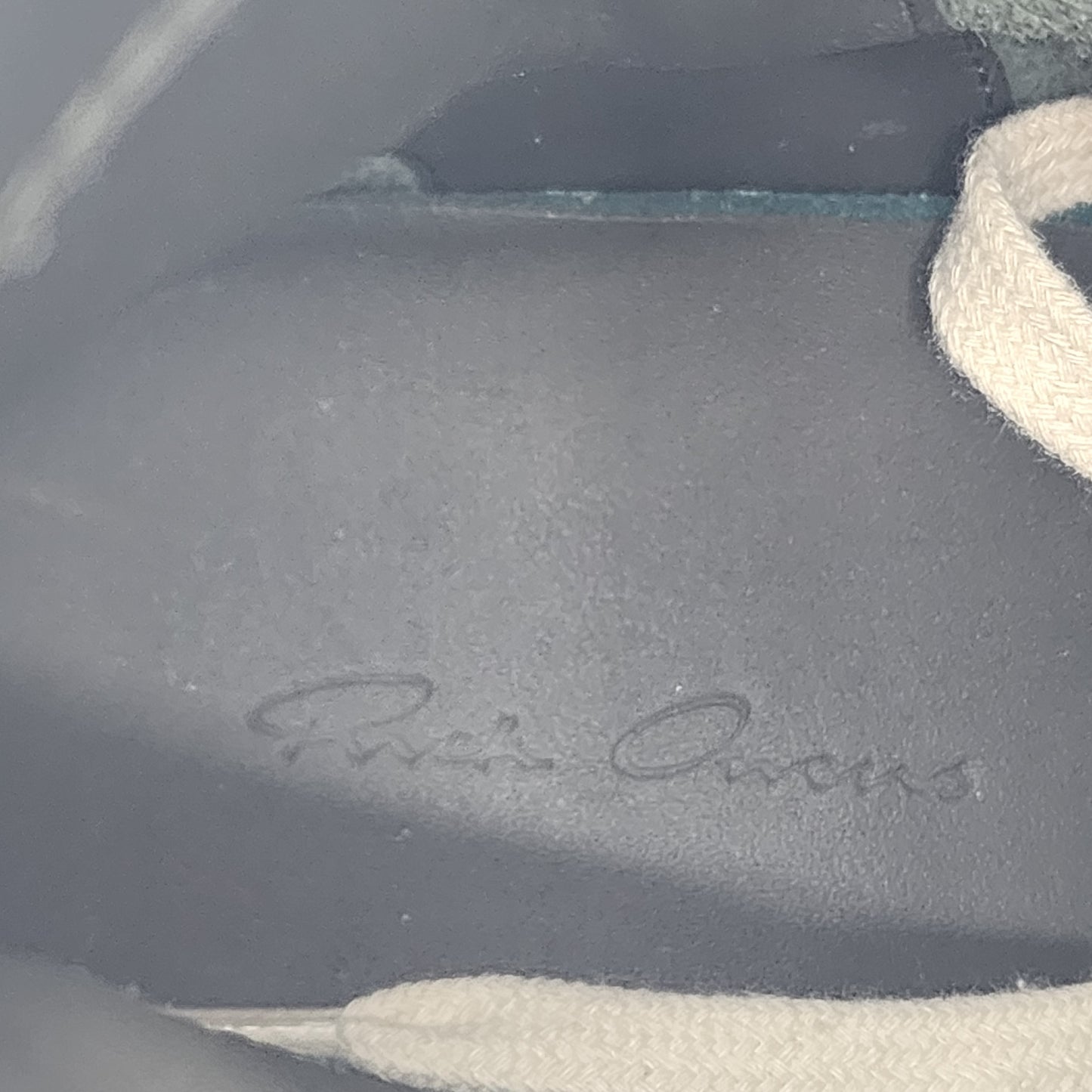 Rick Owens Kids Geobasket Dark Green/ Milk White Sneaker - Size 33