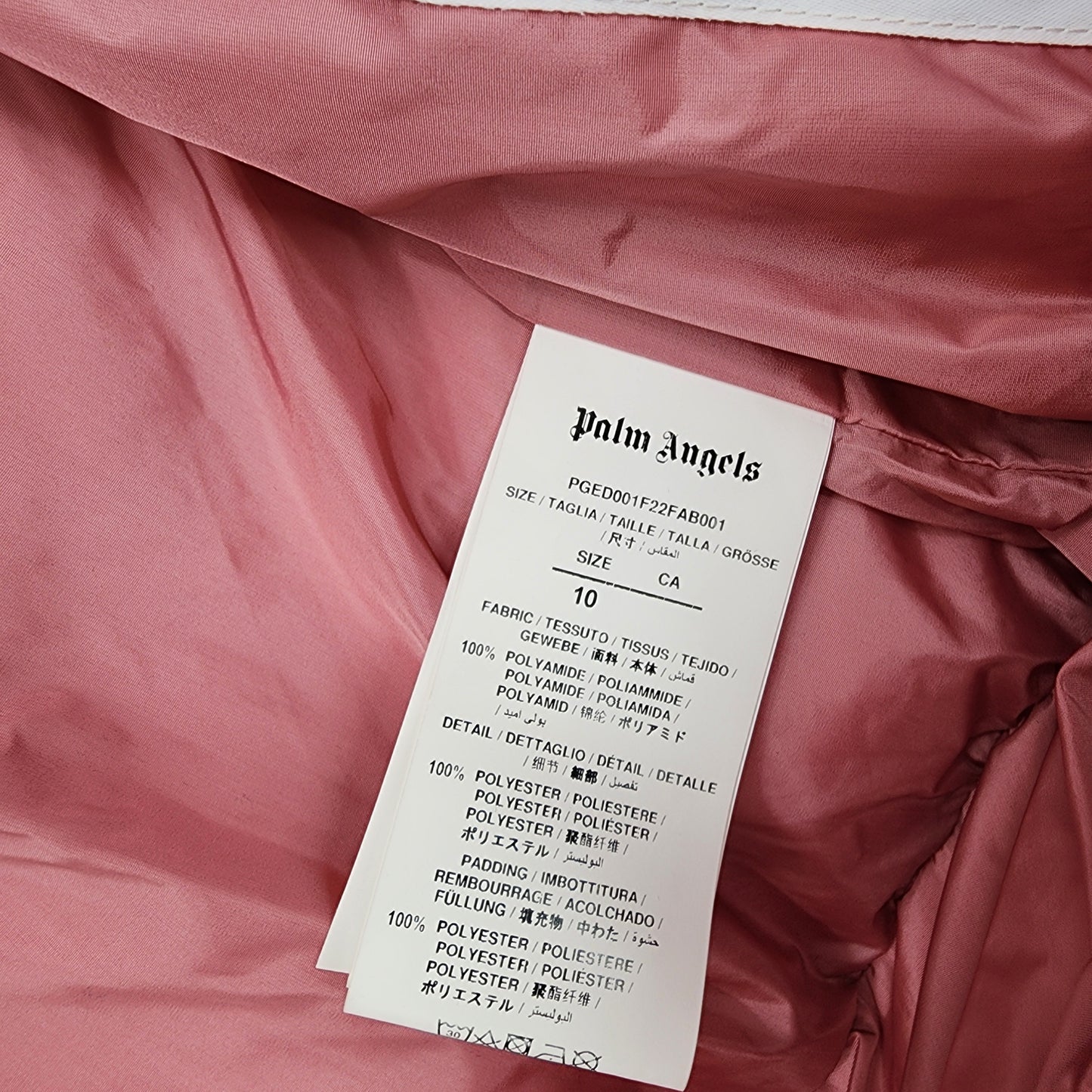 Palm Angels Kids Pink Puffer Jacket - Size 10 Years