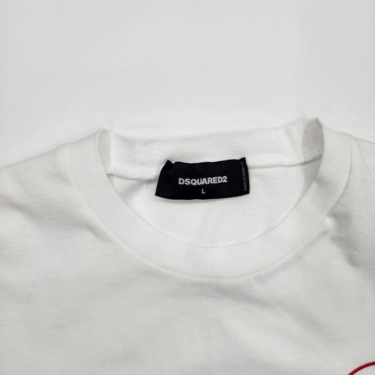 Dsquared2 White Fit T-shirt - Size L