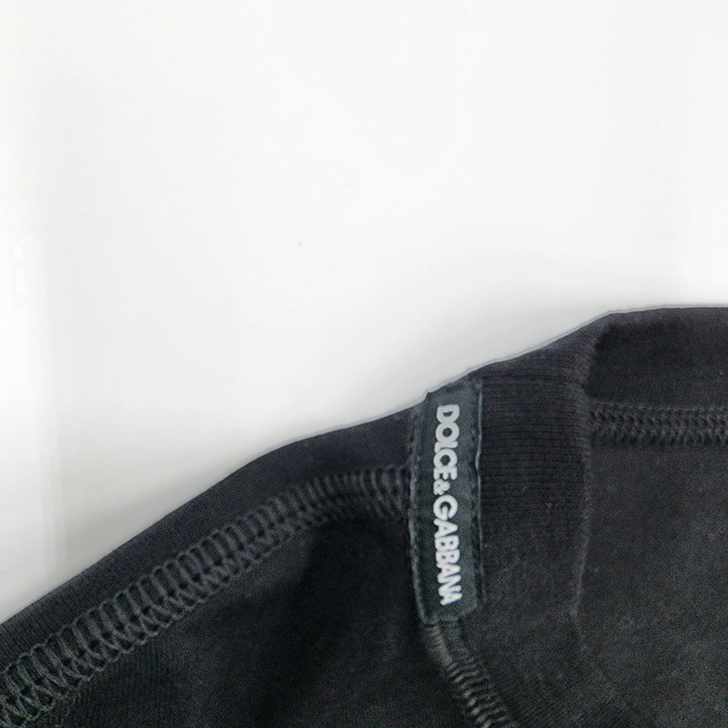 Dolce & Gabbana Black T-shirt with Logo Embroidery - Size XXL