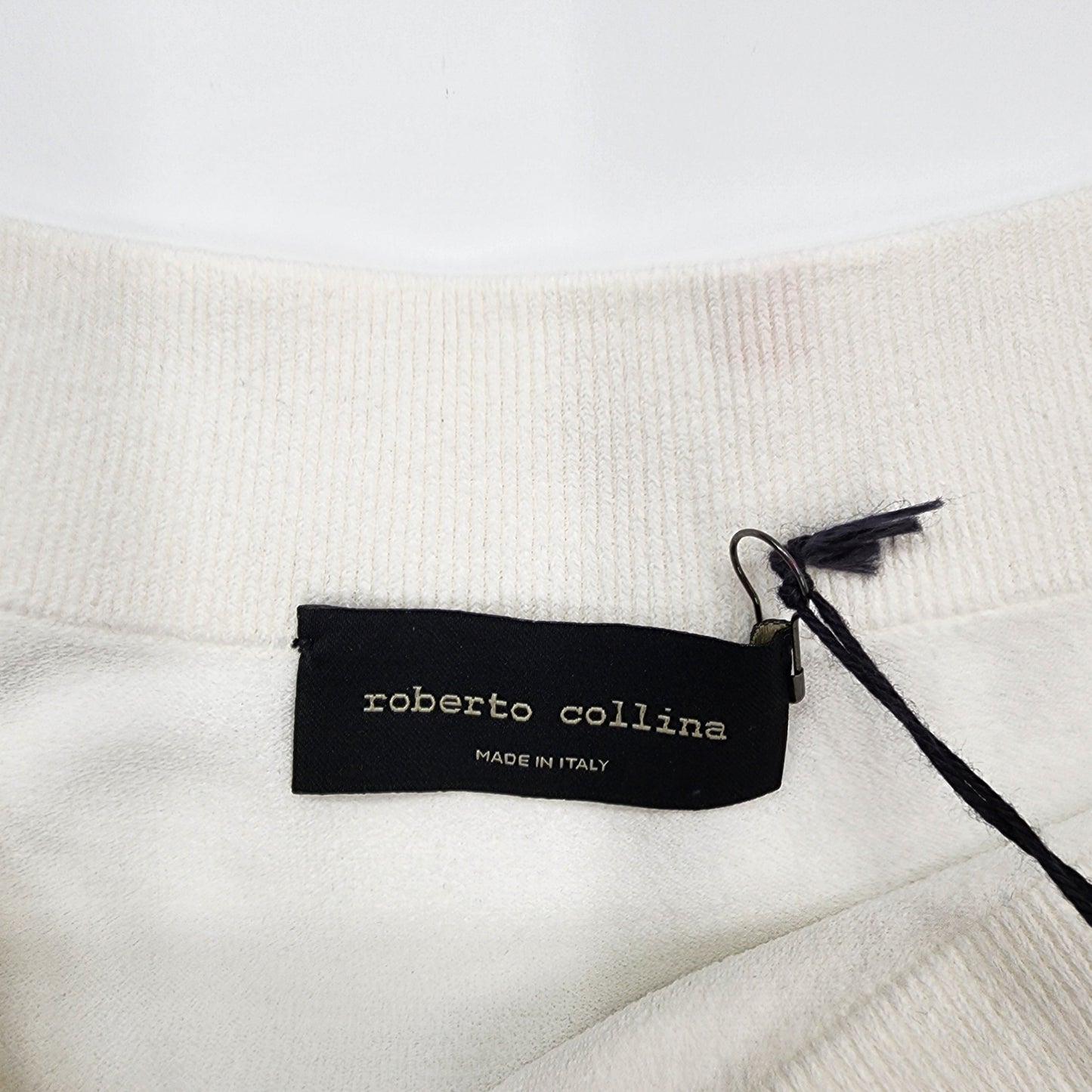 Roberto Collina Off White Boat Neck Top - Size M