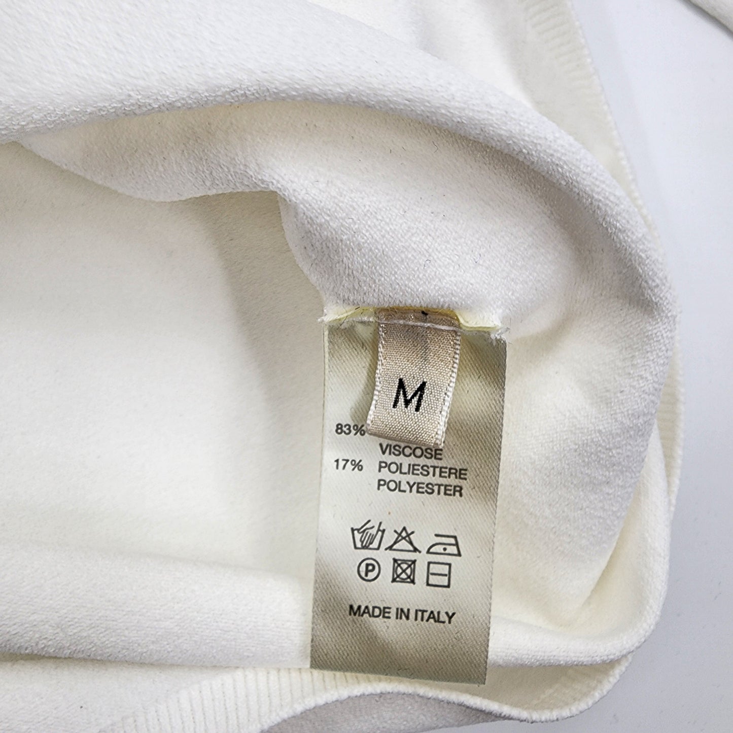 Roberto Collina Off White Boat Neck Top - Size M