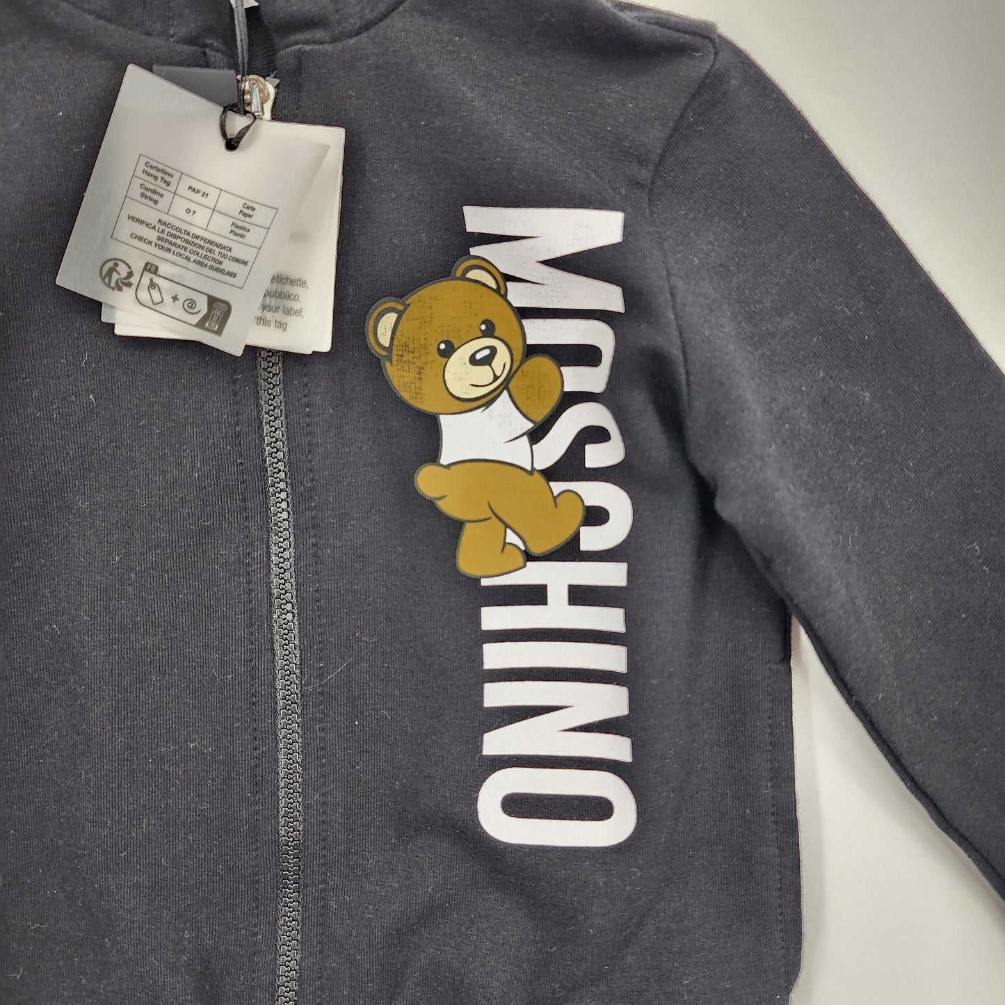 Moschino Black Zip-Up Kids Hoodie - 12-18 Months