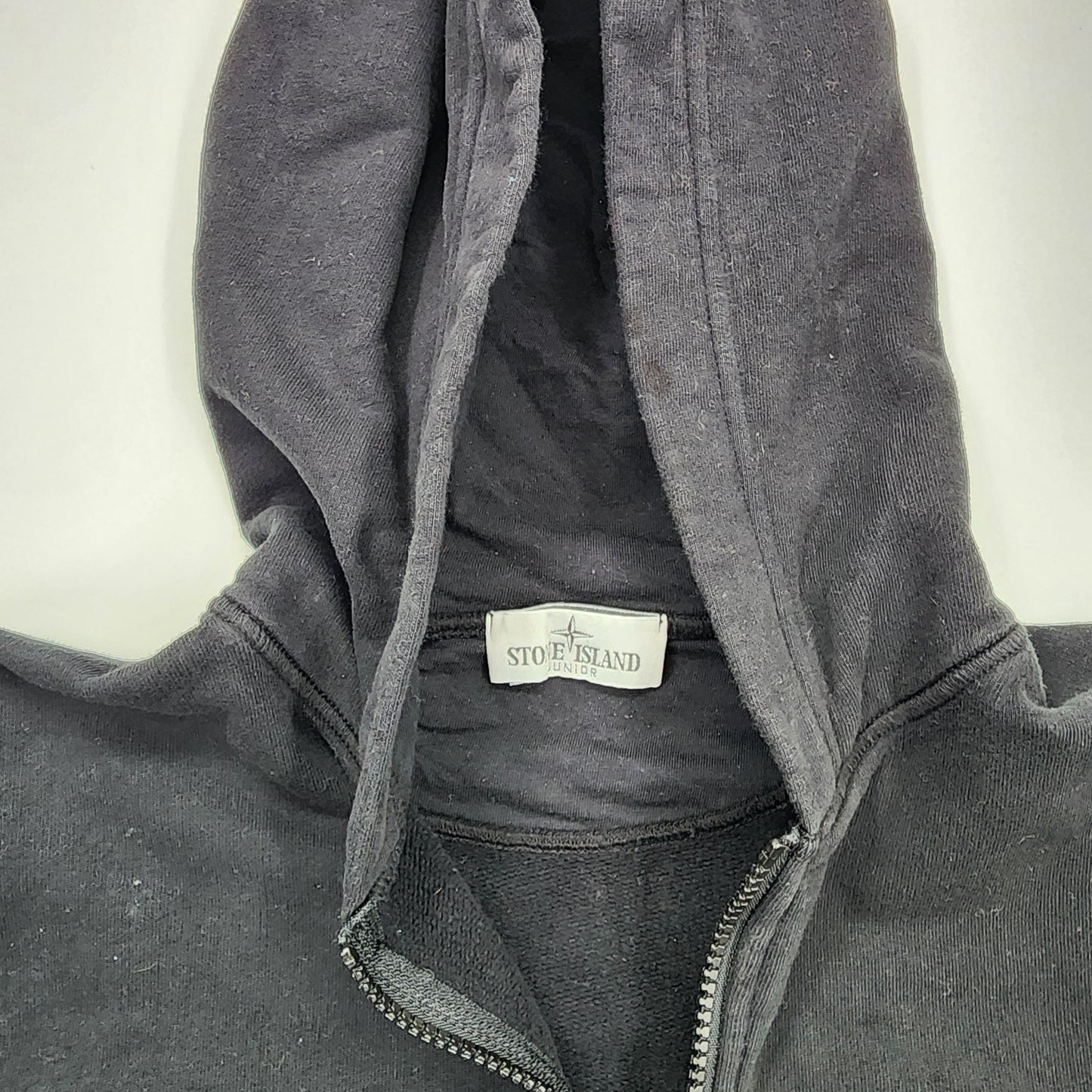 Stone Island Kids Black Zip-Up Hoodie - 12 Years