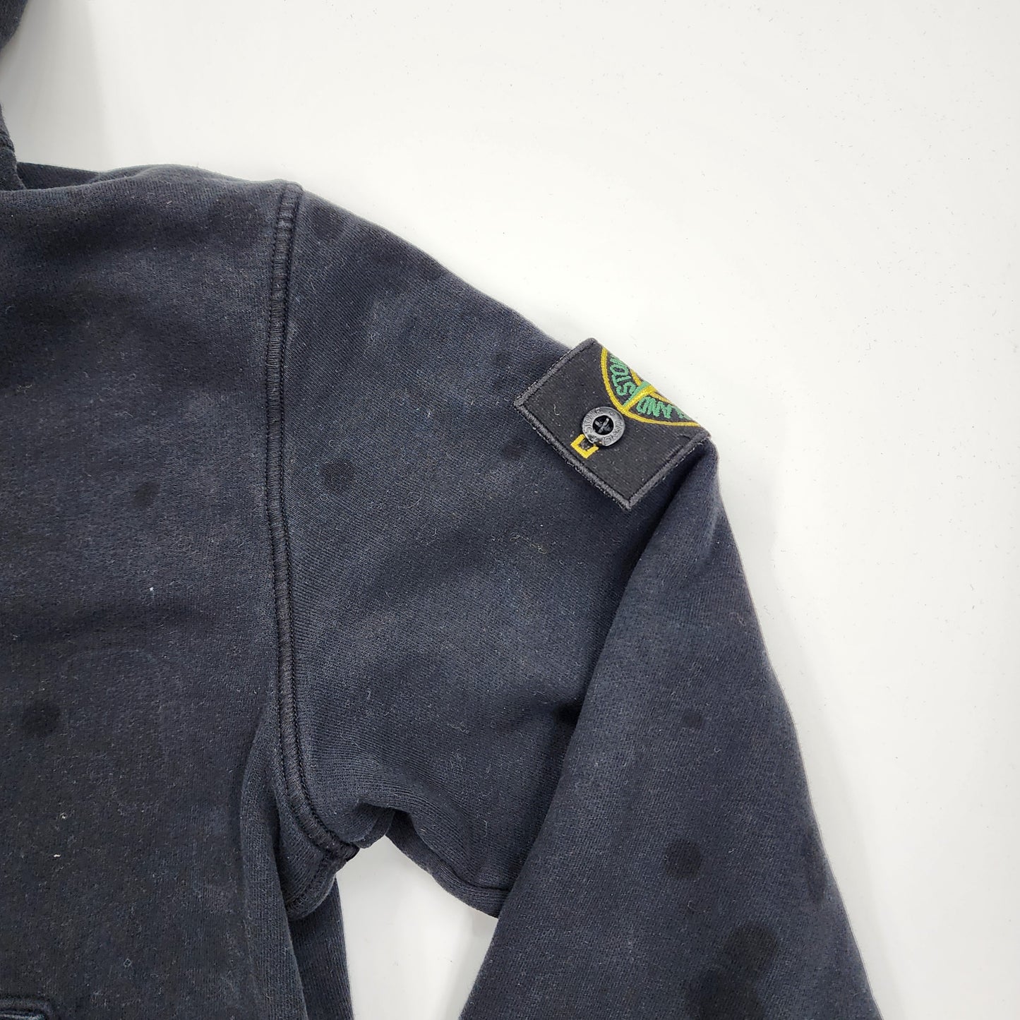 Stone Island Kids Black Zip-Up Hoodie - 12 Years