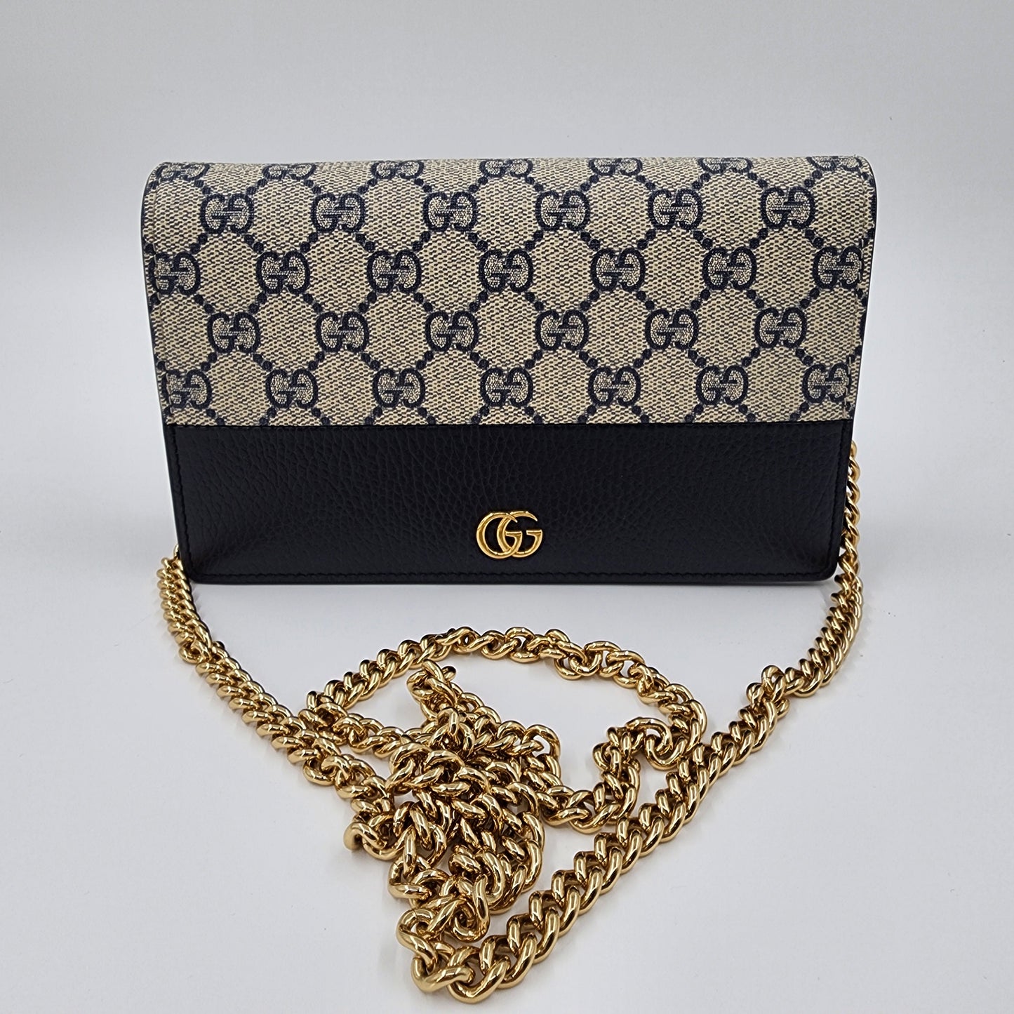 GUCCI GG Marmont Canvas Mini Chain Bag