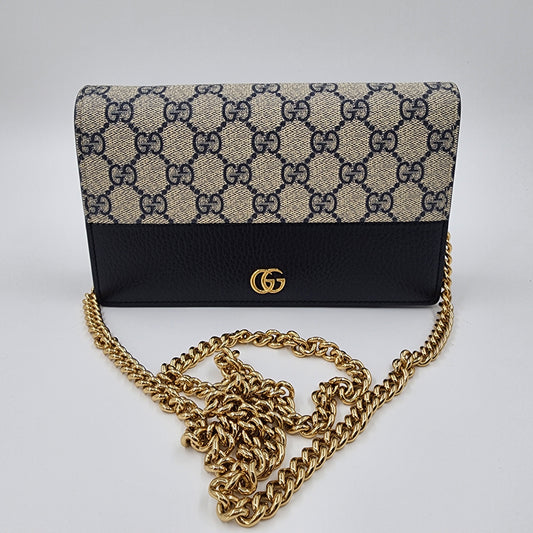 GUCCI GG Marmont Canvas Mini Chain Bag