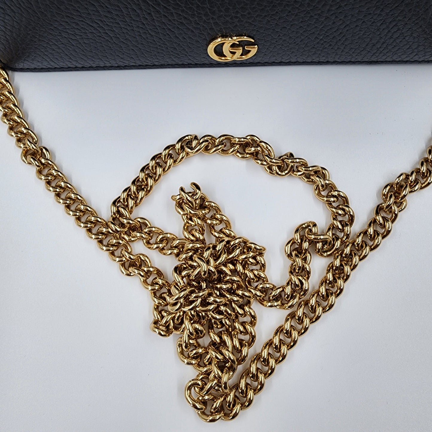 GUCCI GG Marmont Canvas Mini Chain Bag