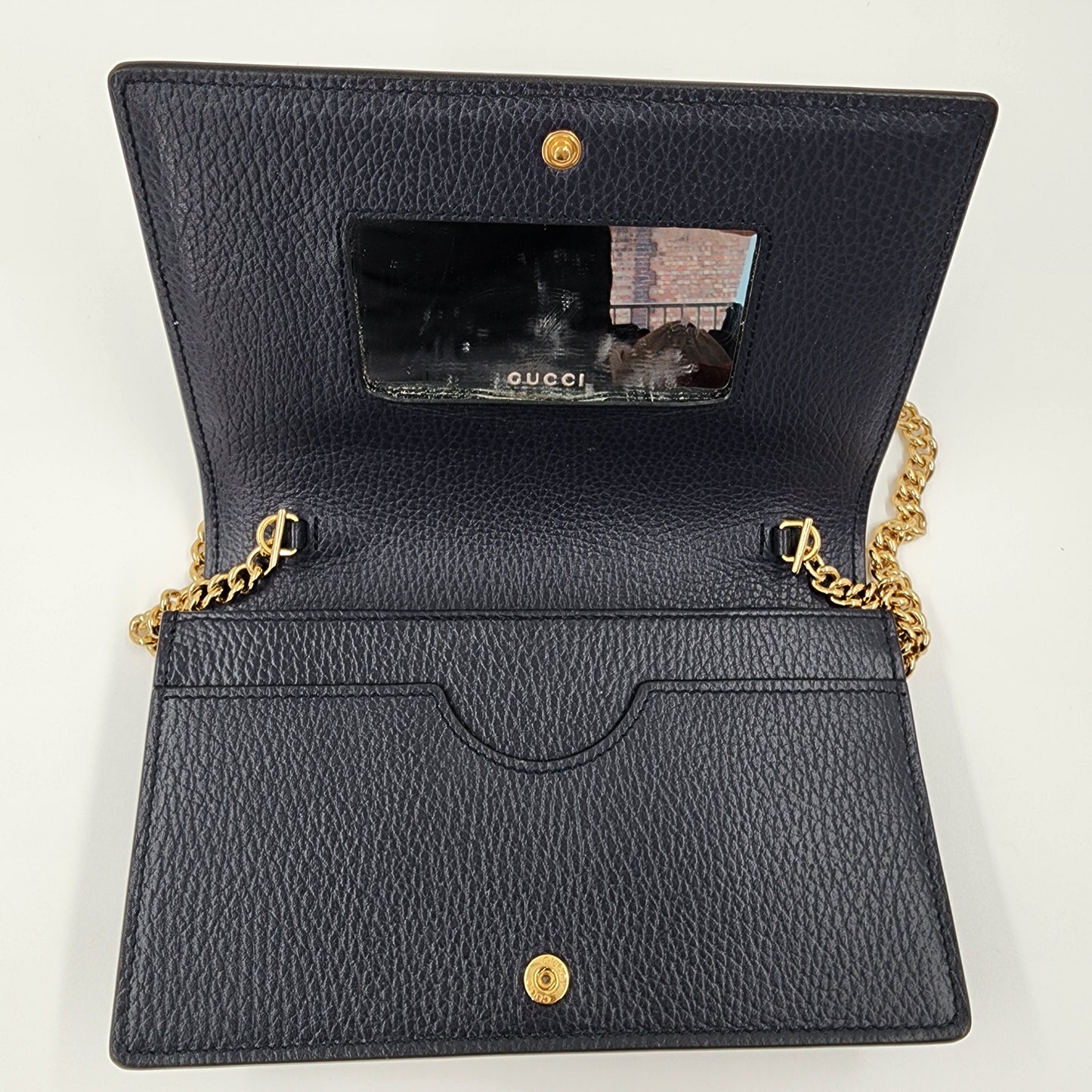 GUCCI GG Marmont Canvas Mini Chain Bag