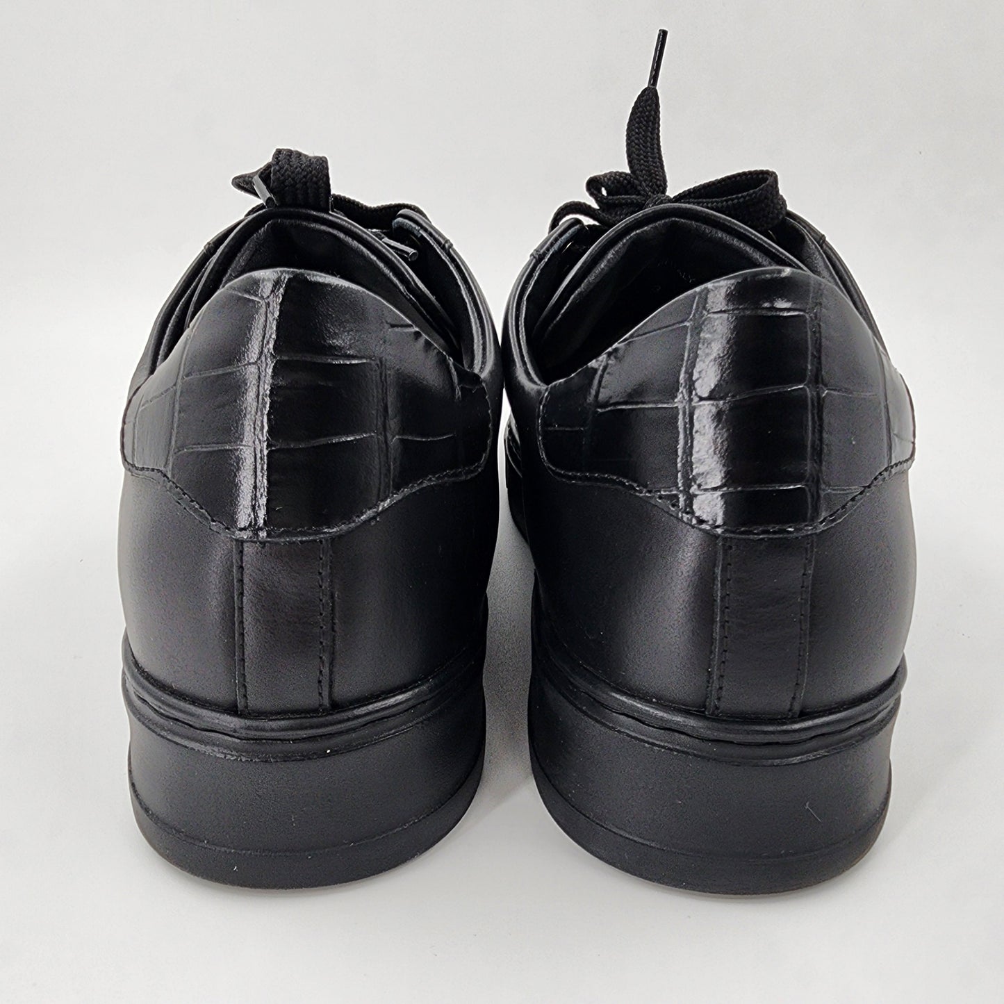 Philipp Plein Triangle Plein-plaque Black leather sneakers - 43