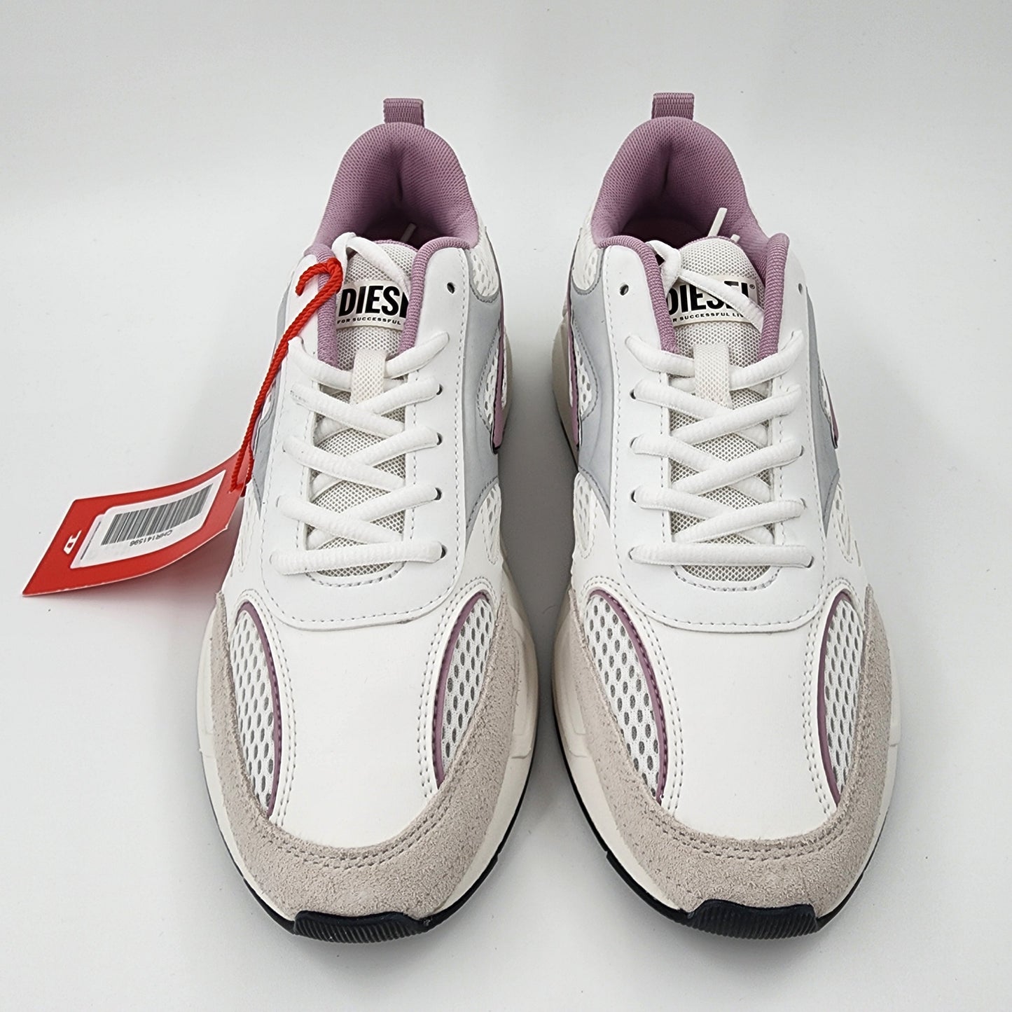 Diesel White Mesh Unisex Sneakers - EU 41