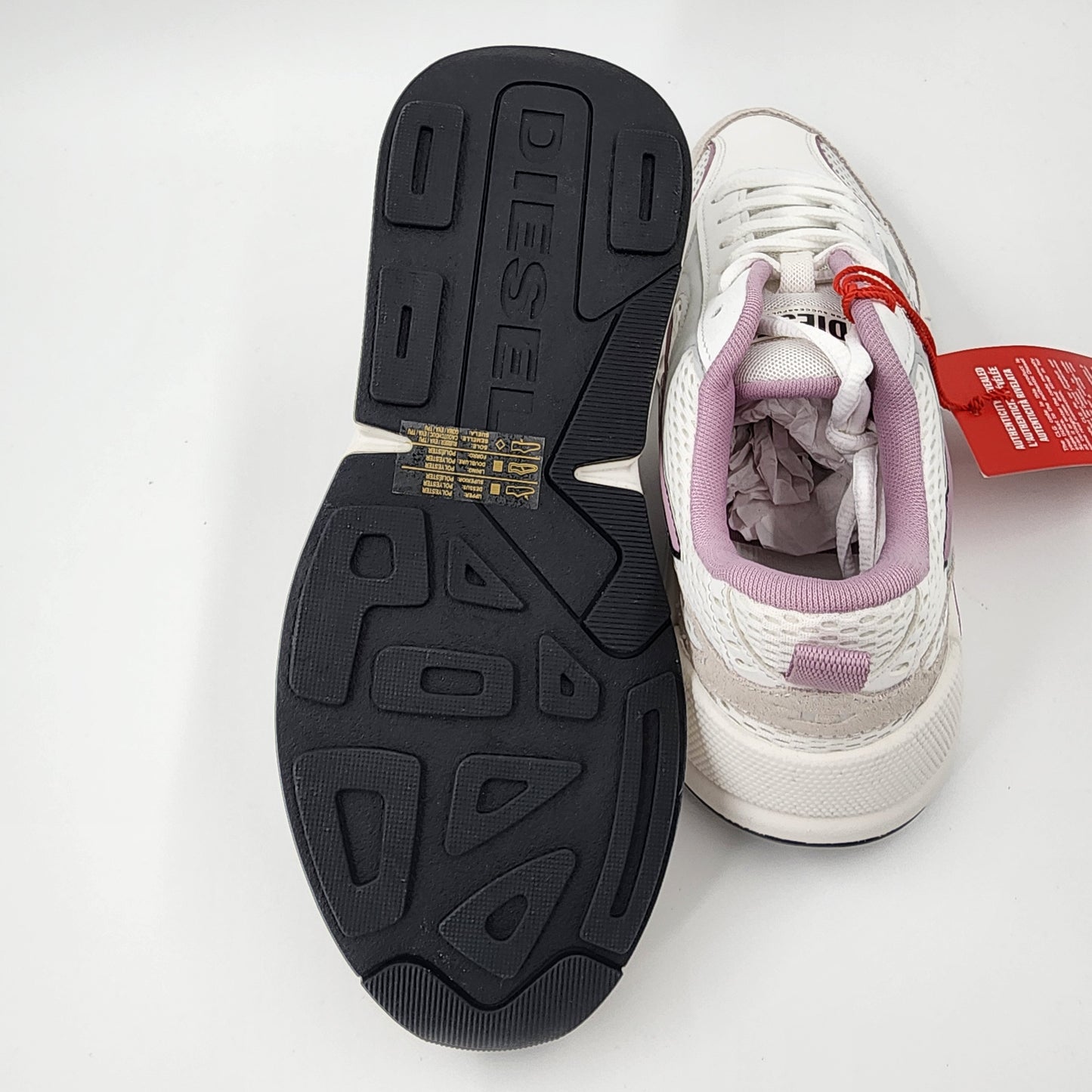 Diesel White Mesh Unisex Sneakers - EU 41