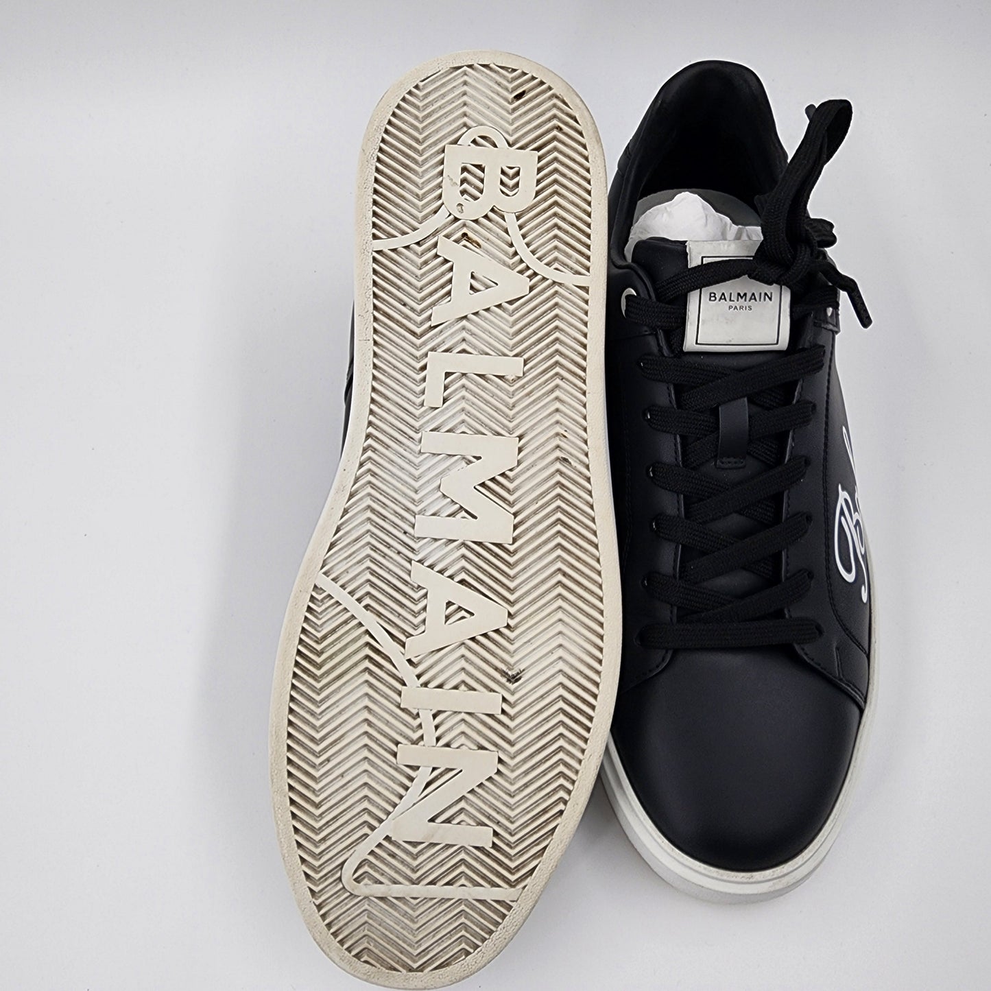 Balmain Black B-Court Sneakers - Size UK 10
