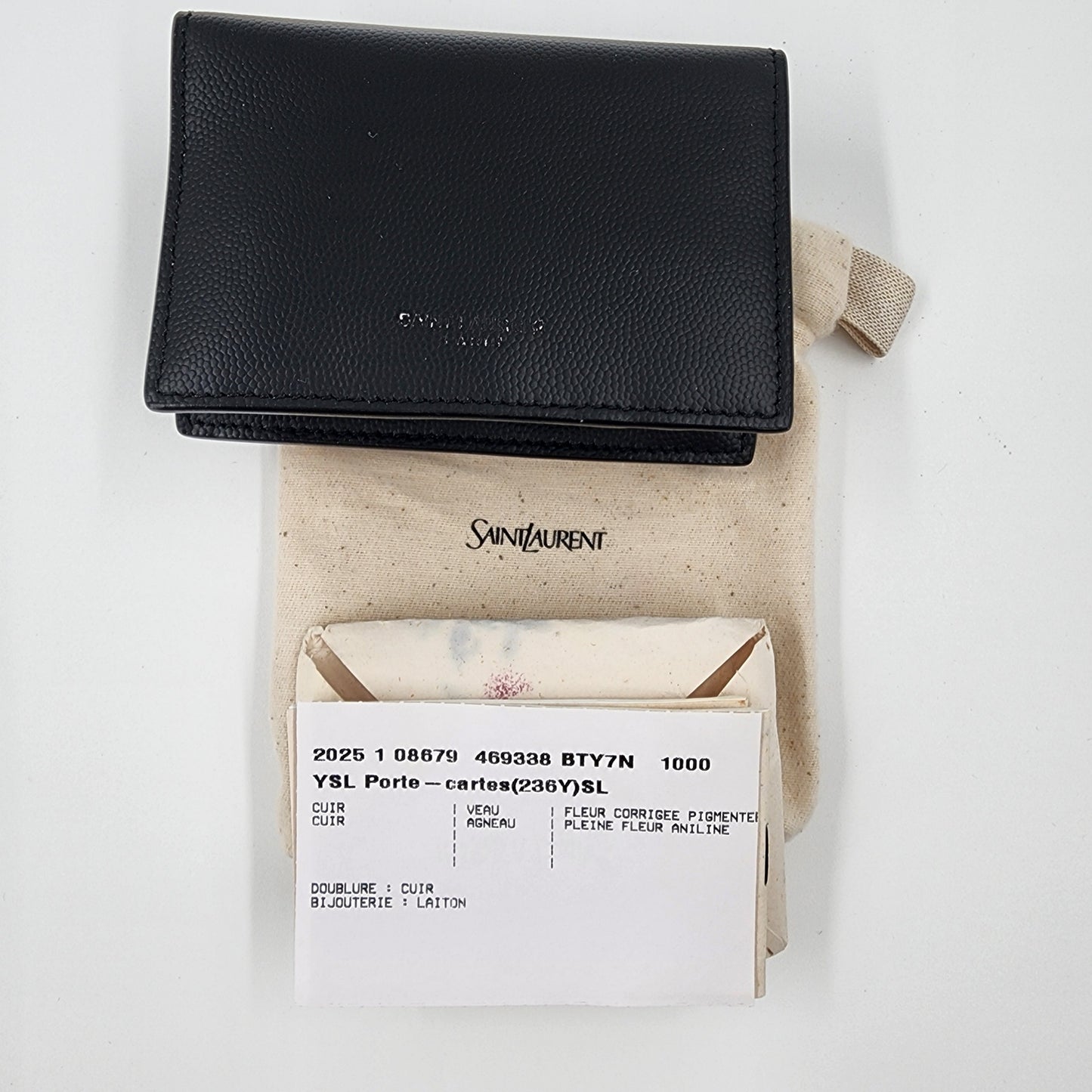 Saint Laurent Leather Wallet Card Holder