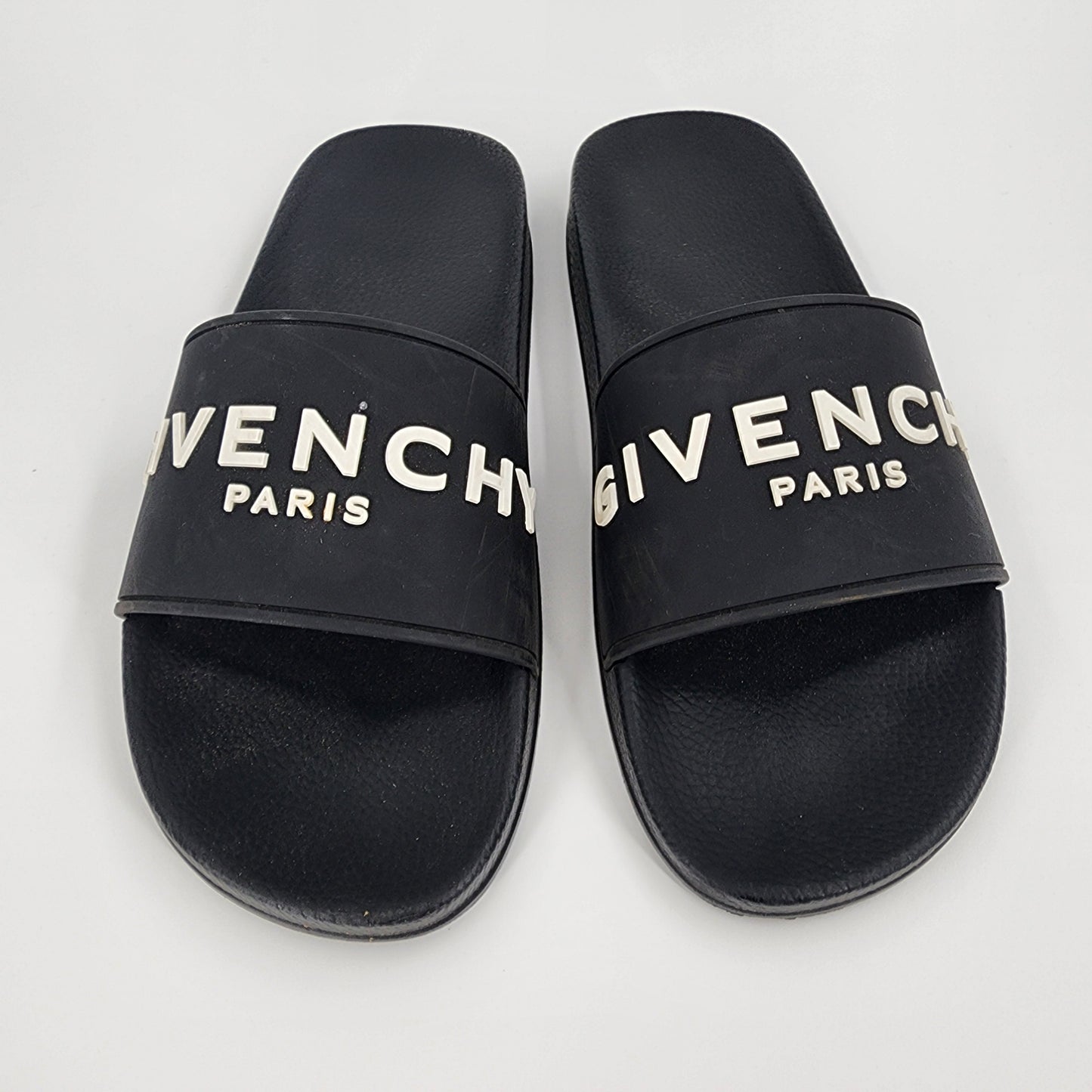 GIVENCHY Rubber Logo Slides - Size 43