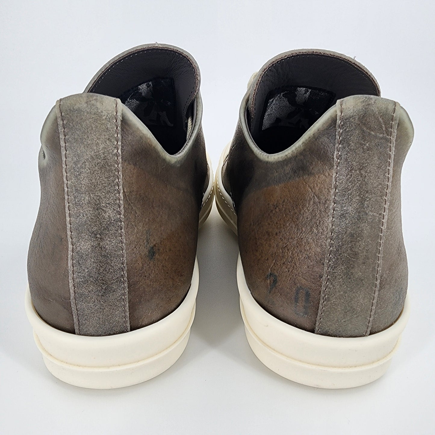 Rick Owens Gray Hollywood Low Sneaks Sneakers - Size 42