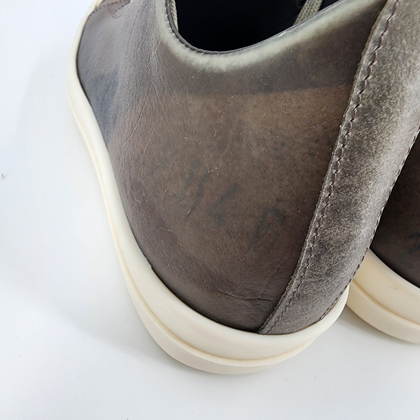 Rick Owens Gray Hollywood Low Sneaks Sneakers - Size 42