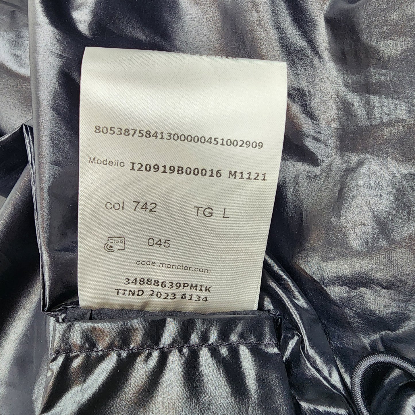 Moncler Navy Unisex Padded Cardigan/Jacket - Size L