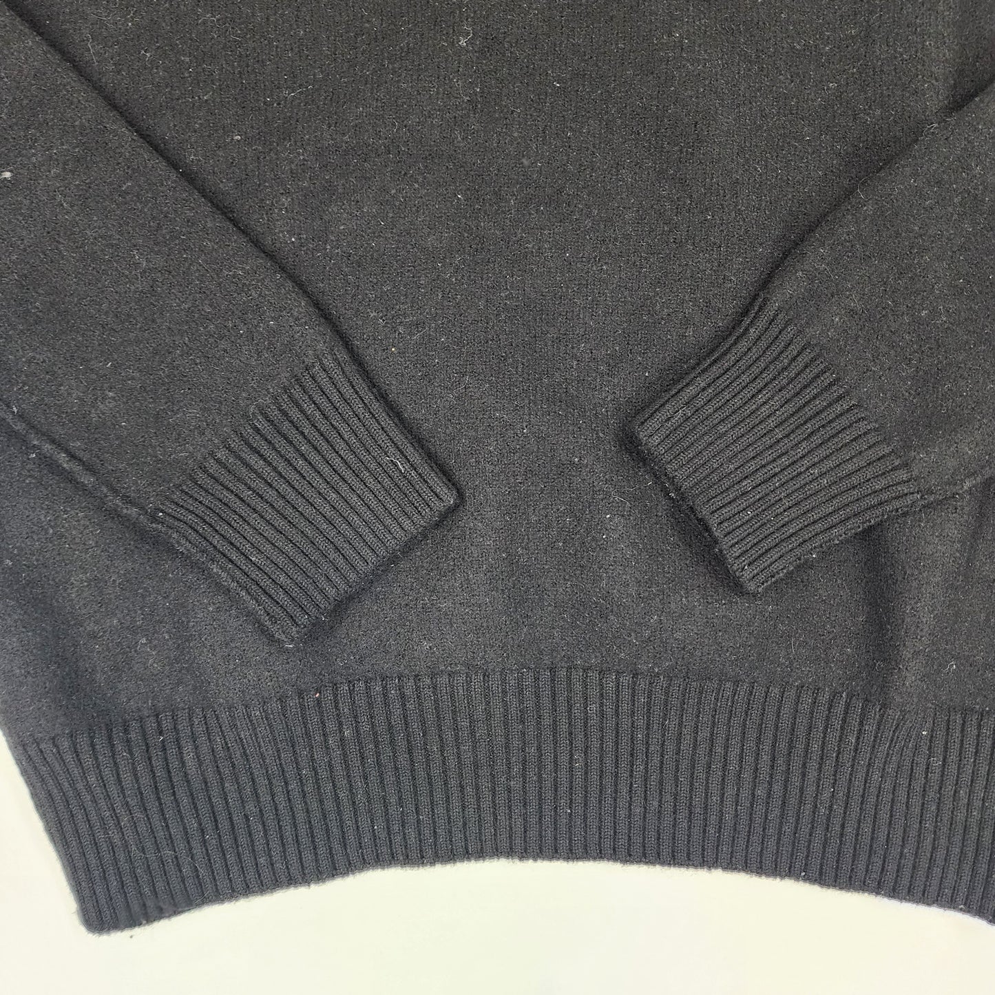 AMI Paris Unisex Black Knit Wool Sweater - Size XL