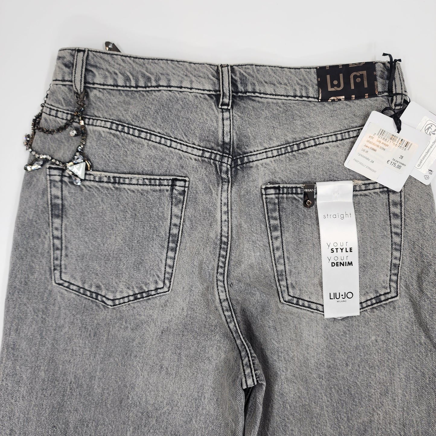 LIU JO Crystal Embellishment Jeans - Size 28/ UK 10/ S