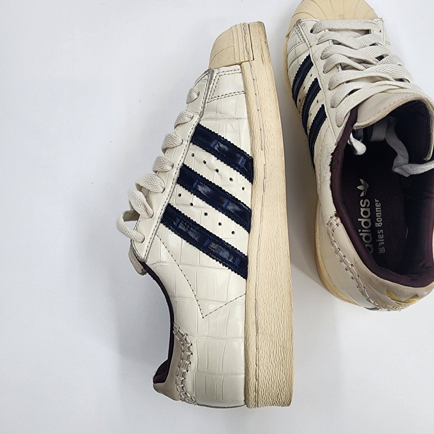 adidas x Wales Bonner Superstar "White Croc" Sneakers - UK 6.5