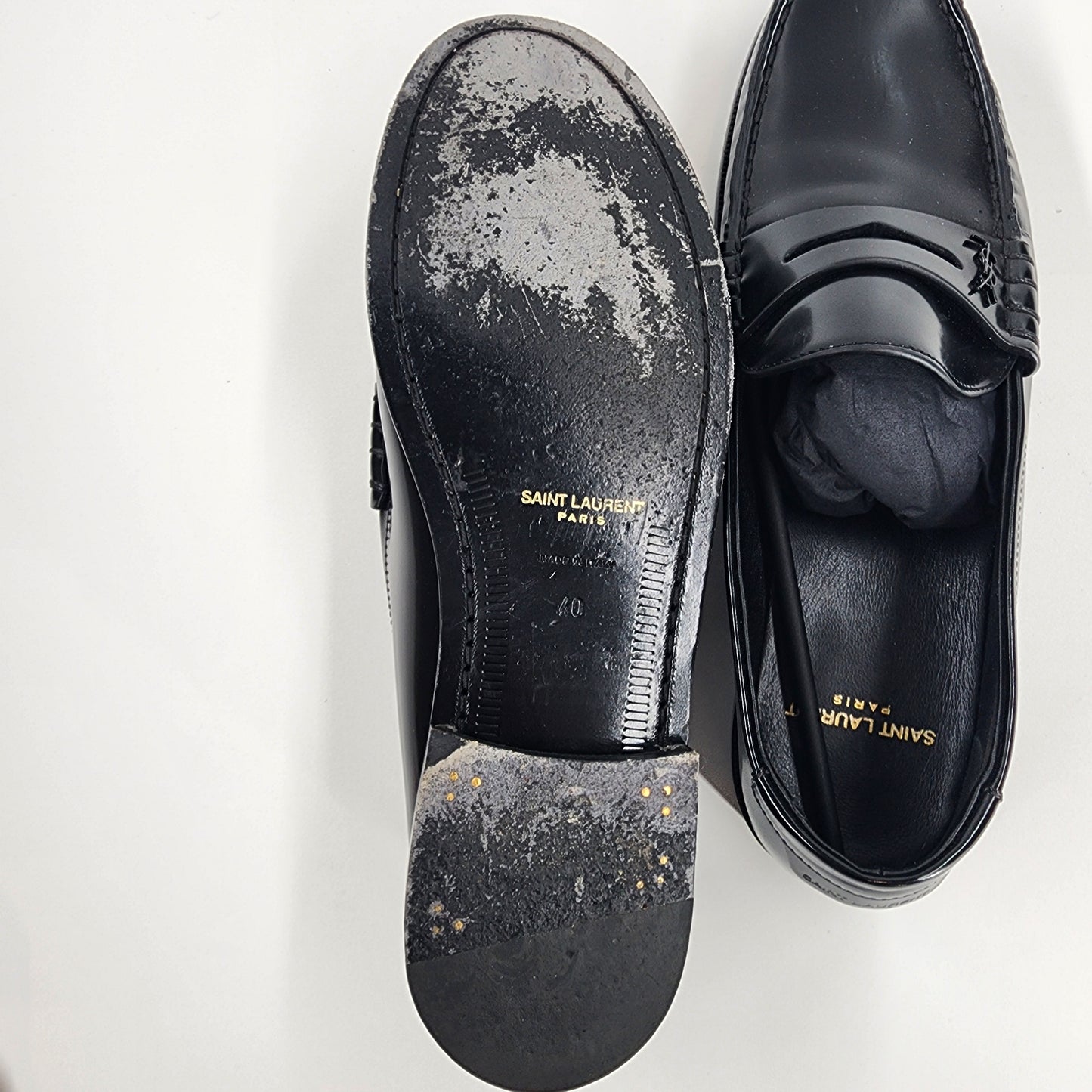 Saint Laurent Le Loafer Leather Moccasins Loafers - EU 40