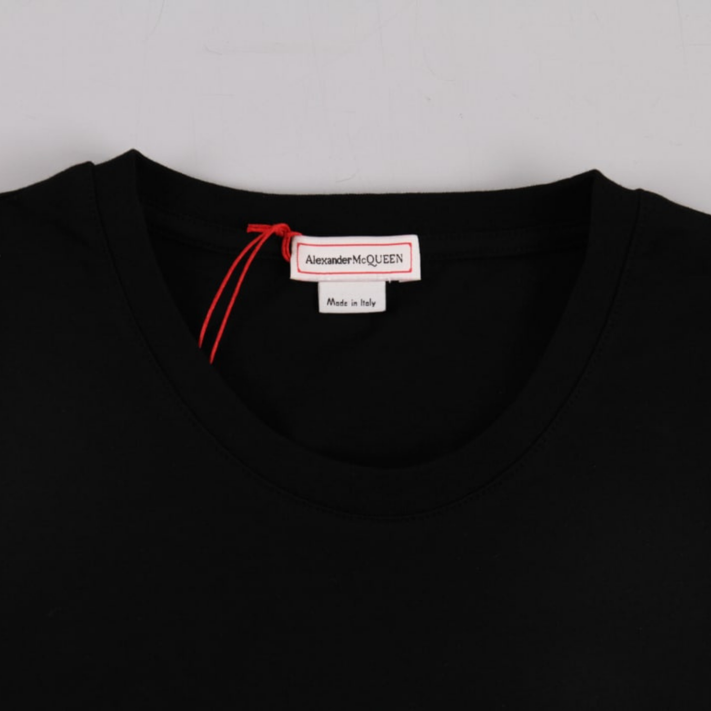 Alexander McQueen Logo Embroidery Black T-shirt