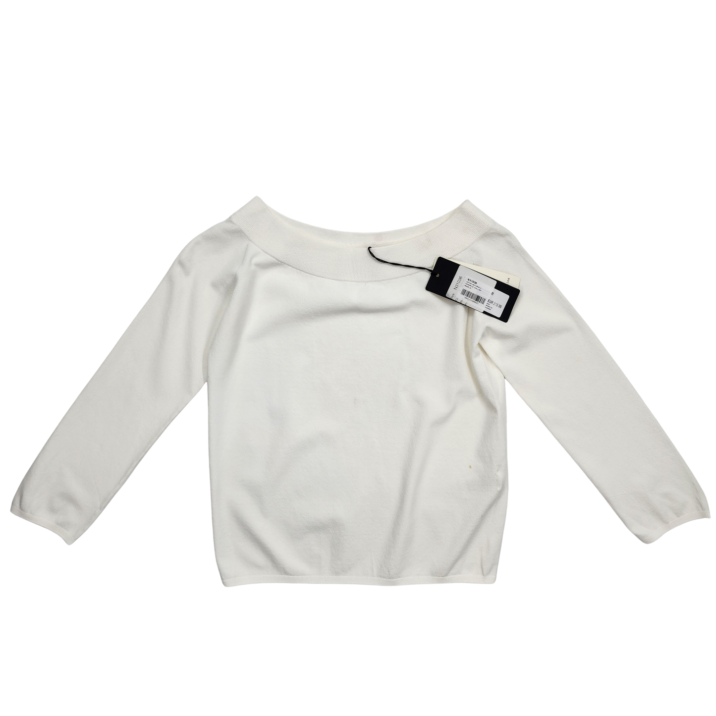 Roberto Collina Off White Boat Neck Top - Size M