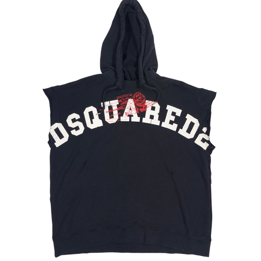 DSQUARED2 Sleeveless Black Hoodie - Size XXL