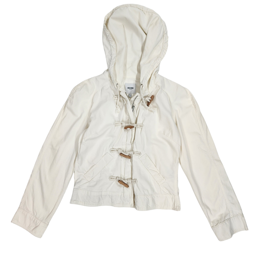 Moschino Jeans White Jacket Hoodie - Size UK 12