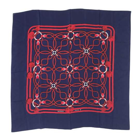 Hermes Silk Scarf Rope Pattern 30.5x30.5"