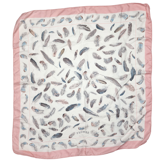 Hermes Plumes Silk Handkerchief - 33x33"