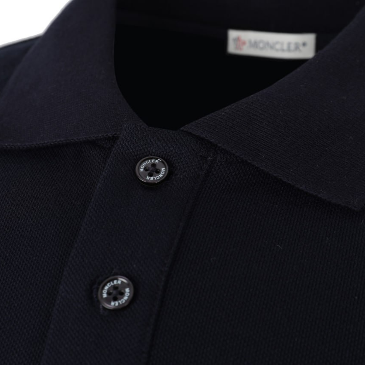 Moncler Unisex Black Polo T-Shirt