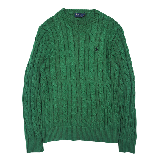Polo Ralph Lauren Big & Tall Cable-Knit Sweater Green - Size M