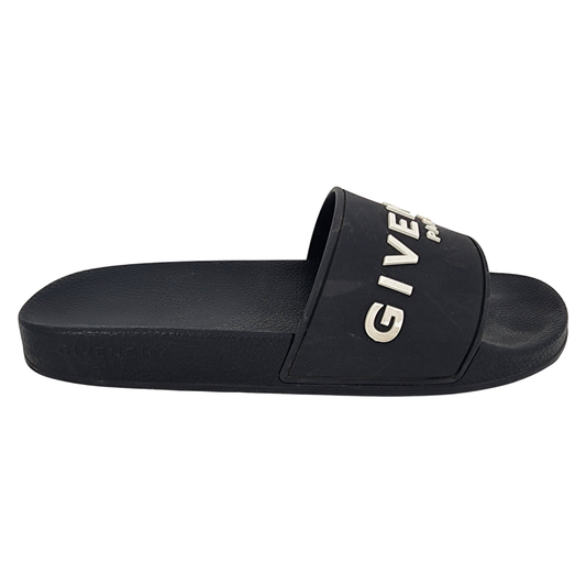 GIVENCHY Rubber Logo Slides - Size 43