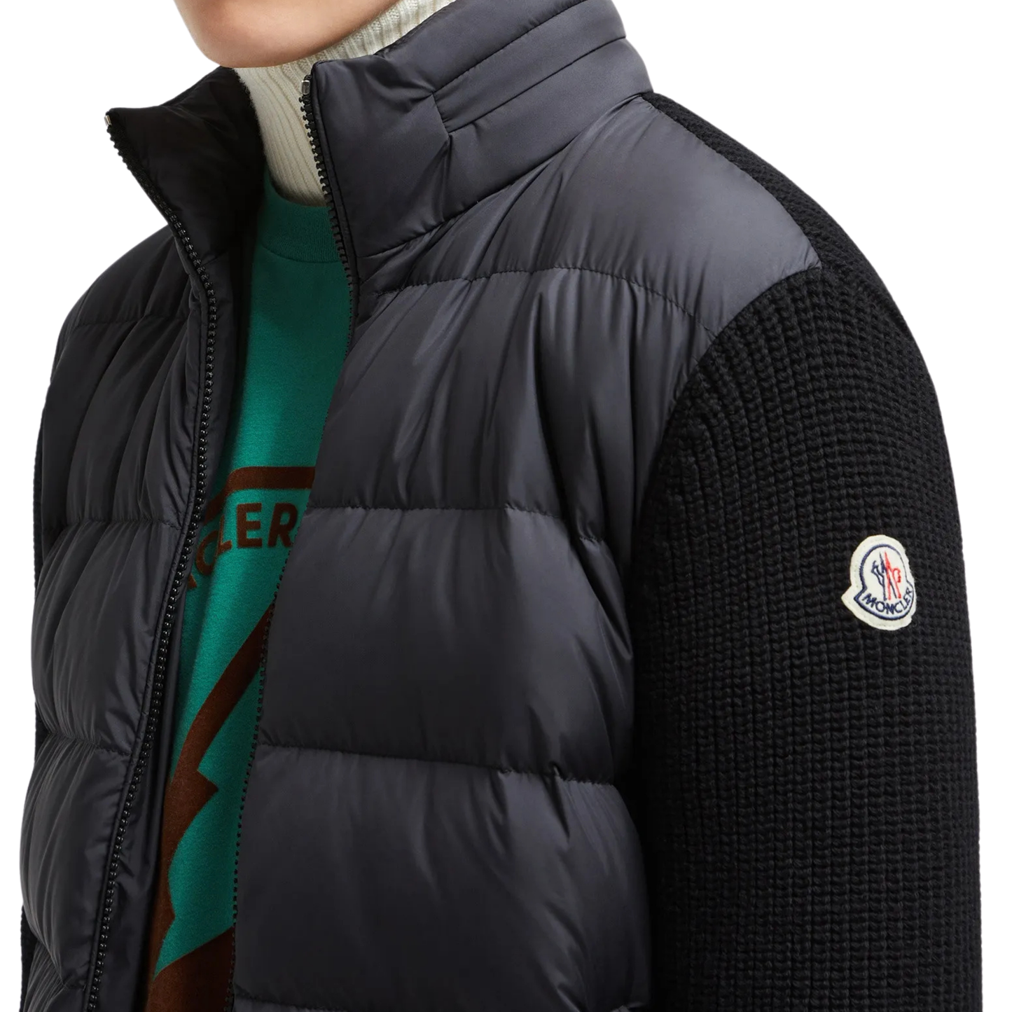 Moncler Padded Wool Zip-Up Hoodie