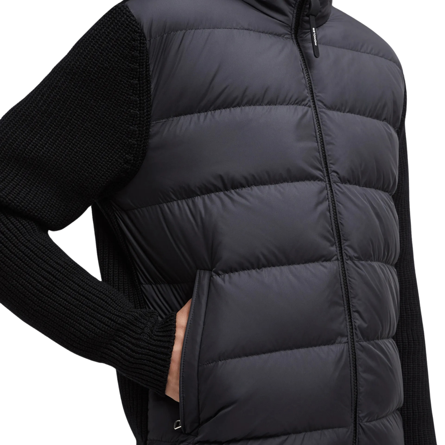 Moncler Padded Wool Zip-Up Hoodie