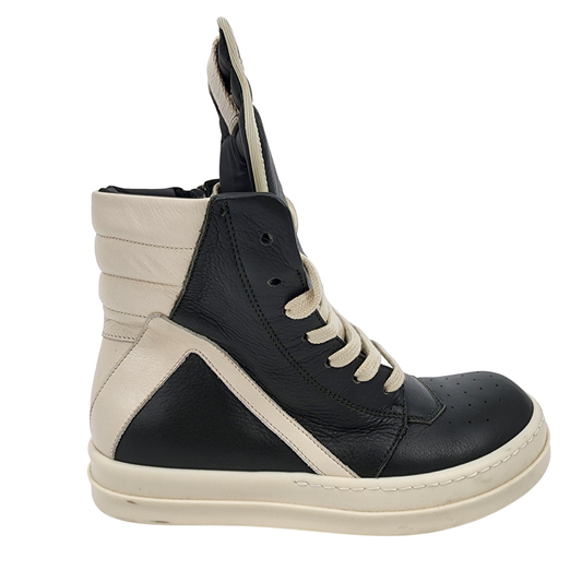 Rick Owens Kids Geobasket Dark Green/ Milk White Sneaker - Size 33