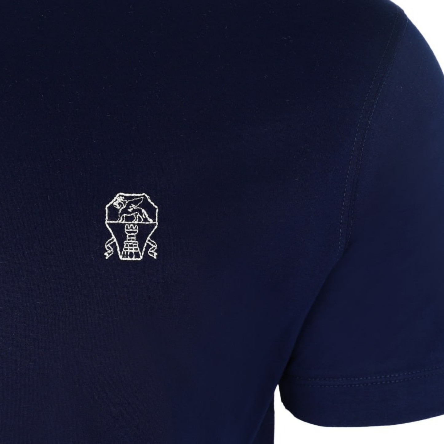 Brunello Cucinelli Embroidered Motif Unisex Black T-shirt